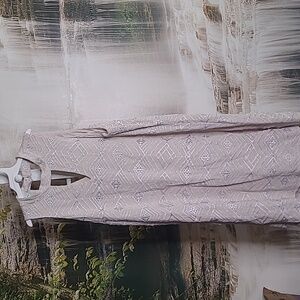 Maurices Womens Large sleeveless shiny metallic silver halter style dress